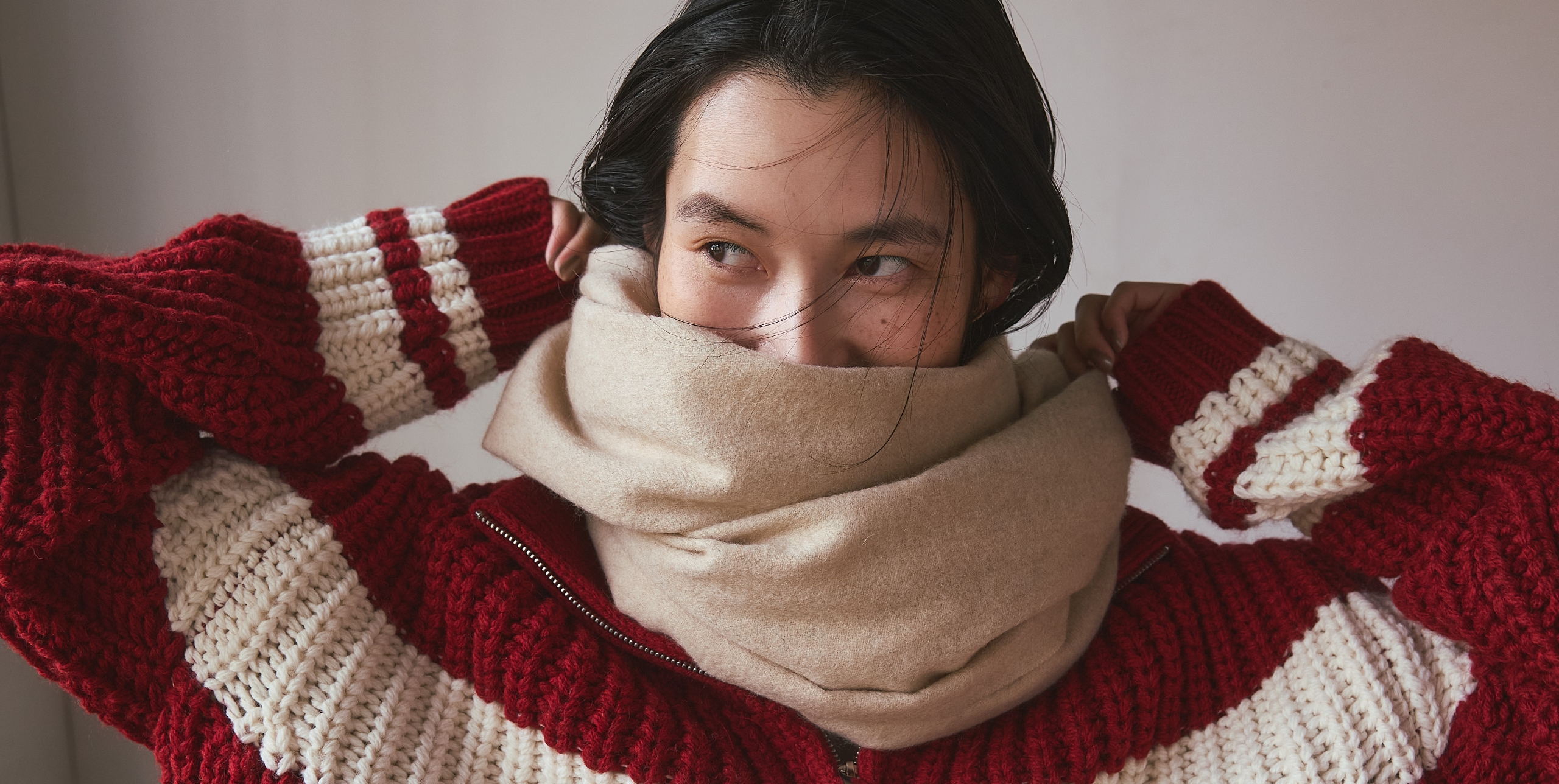 40年の歴史のあるメーカーがお届けするオリジナルブランドのマフラー・ストール