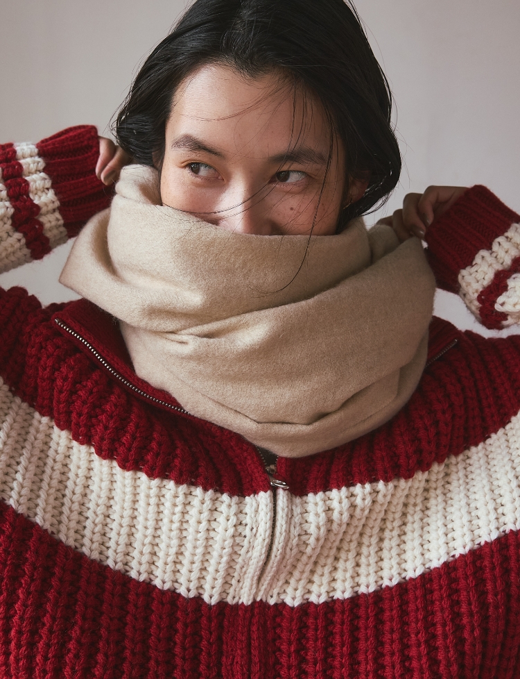 40年の歴史のあるメーカーがお届けするオリジナルブランドのマフラー・ストール