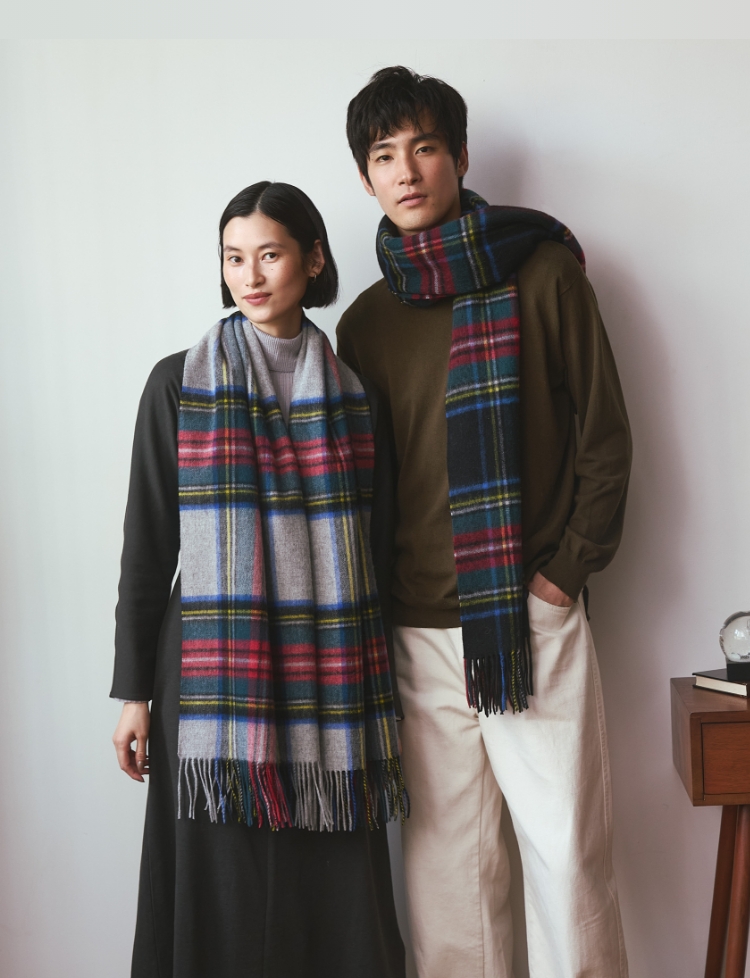 40年の歴史のあるメーカーがお届けするオリジナルブランドのマフラー・ストール