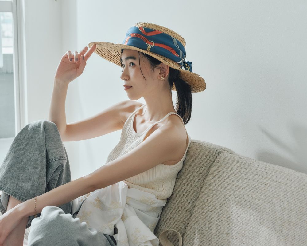 【初心者向け】洗えるスカーフで楽しむ夏コーデ