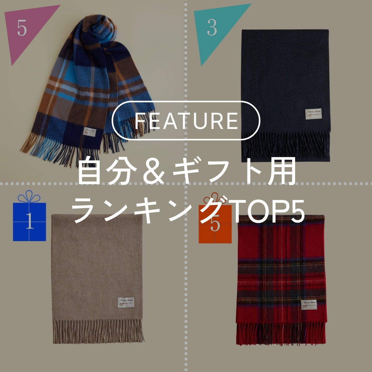 【男女別】自分＆ギフト用ランキングTOP5