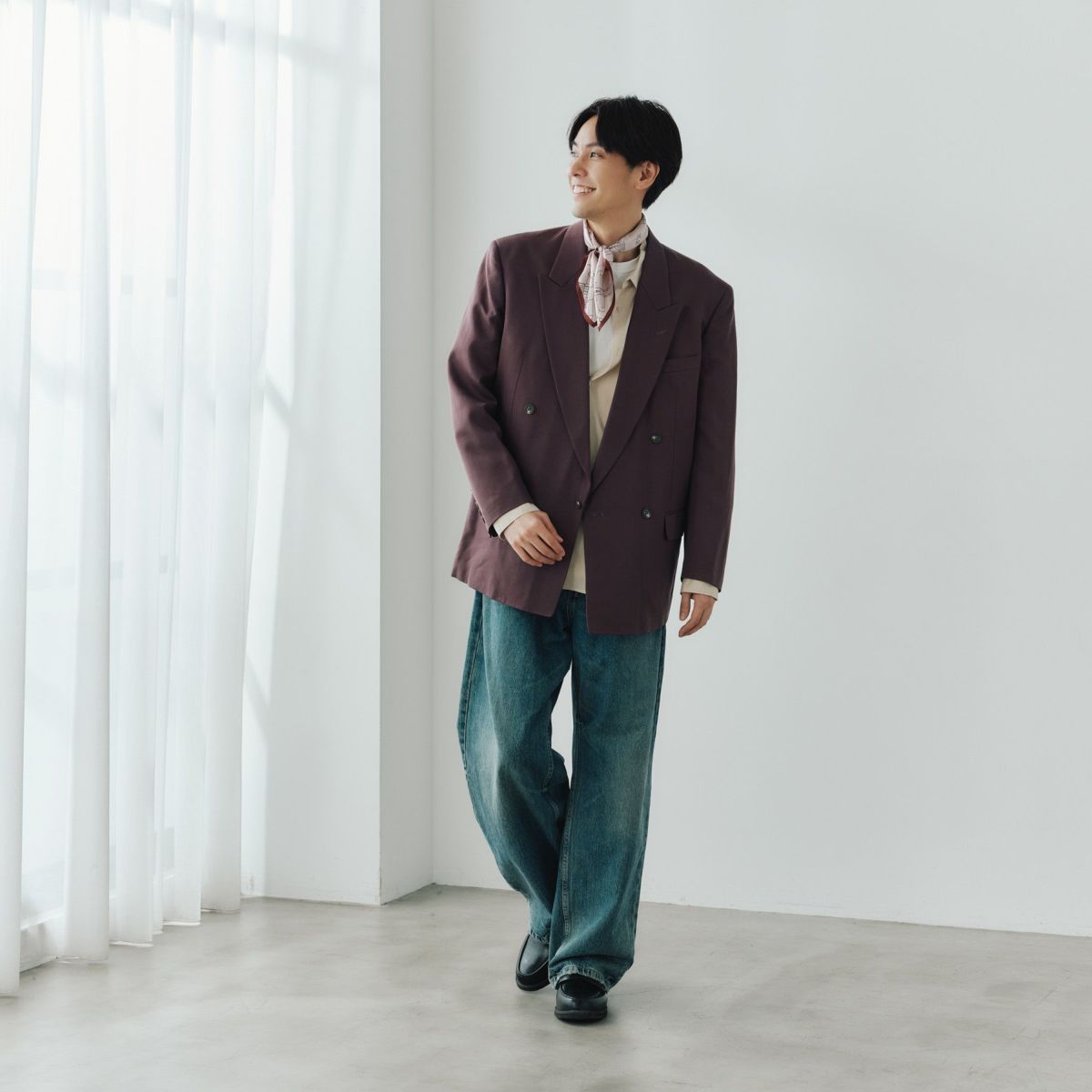 飛行機柄スカーフ