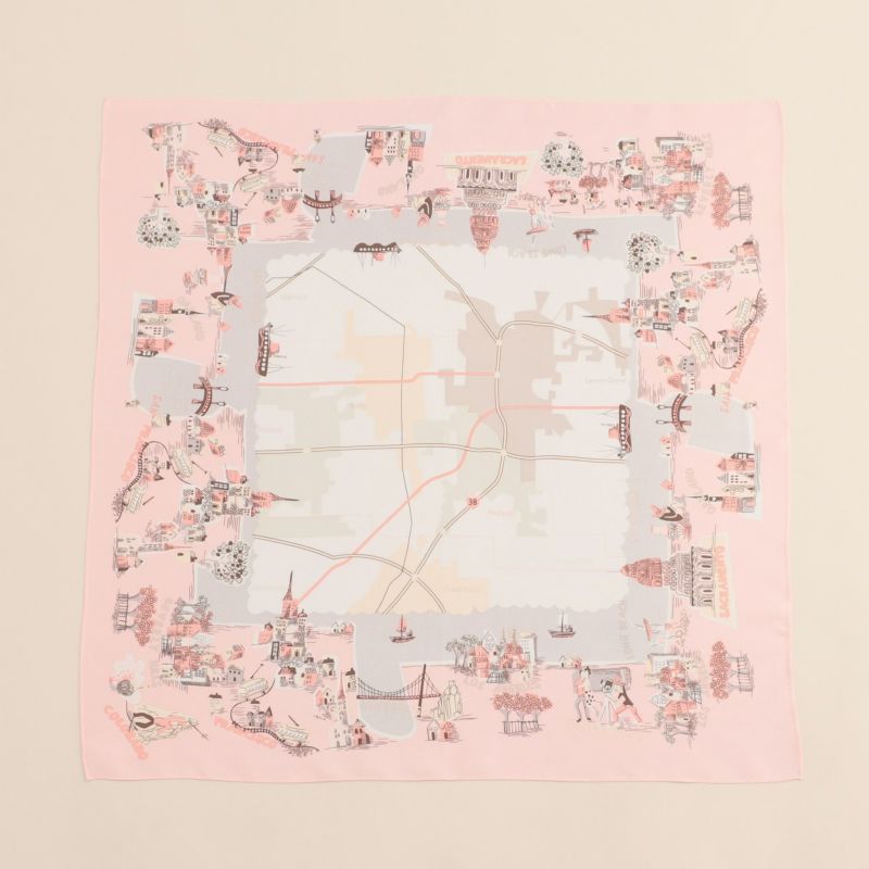 マップ柄スカーフ