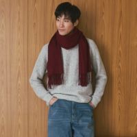 カシミヤ100%無地ストール