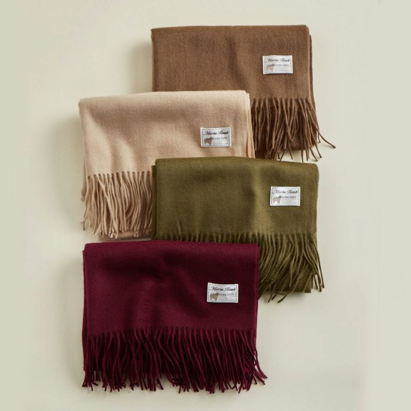 カシミヤ100%無地ストール