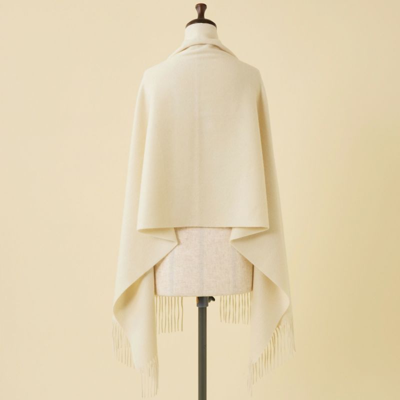 カシミヤ100%無地ストール＜オフホワイト＞