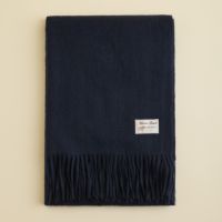 カシミヤ100%無地ストール＜ネイビー＞