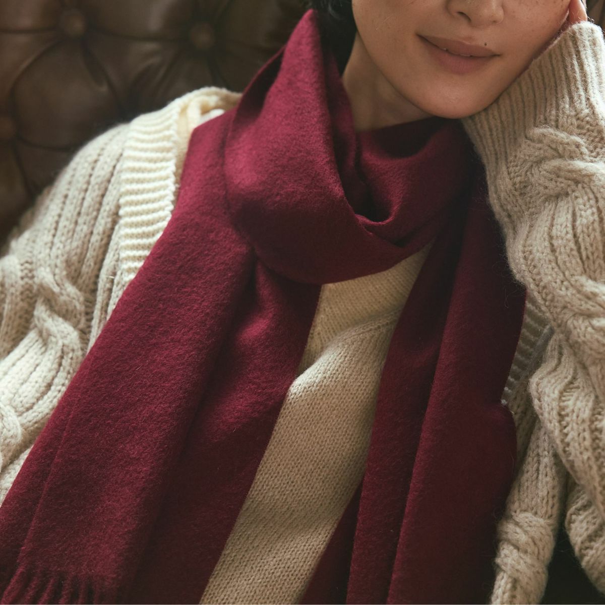 カシミヤ100%無地マフラー