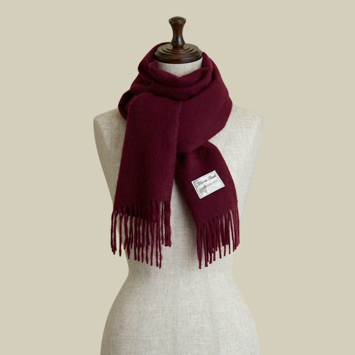 カシミヤ100%無地マフラー