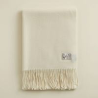 【無染色】カシミヤ100%無地ストール＜ホワイト＞