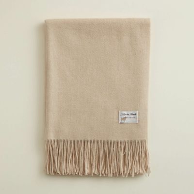 【無染色】カシミヤ100%無地ストール