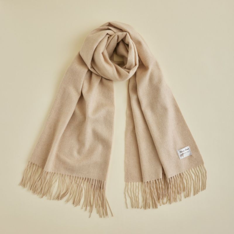 【無染色】カシミヤ100%無地ストール