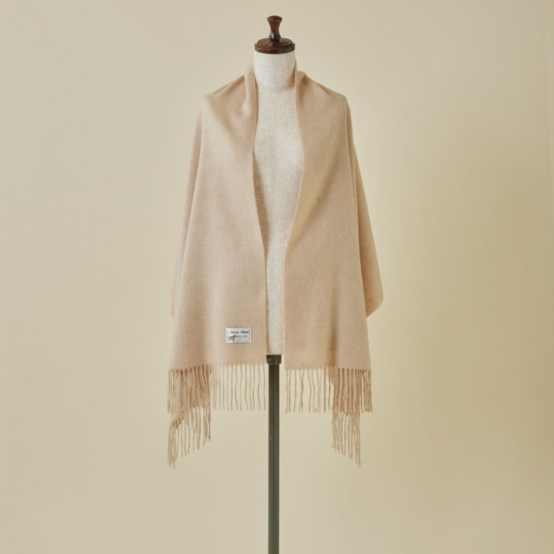 【無染色】カシミヤ100%無地ストール