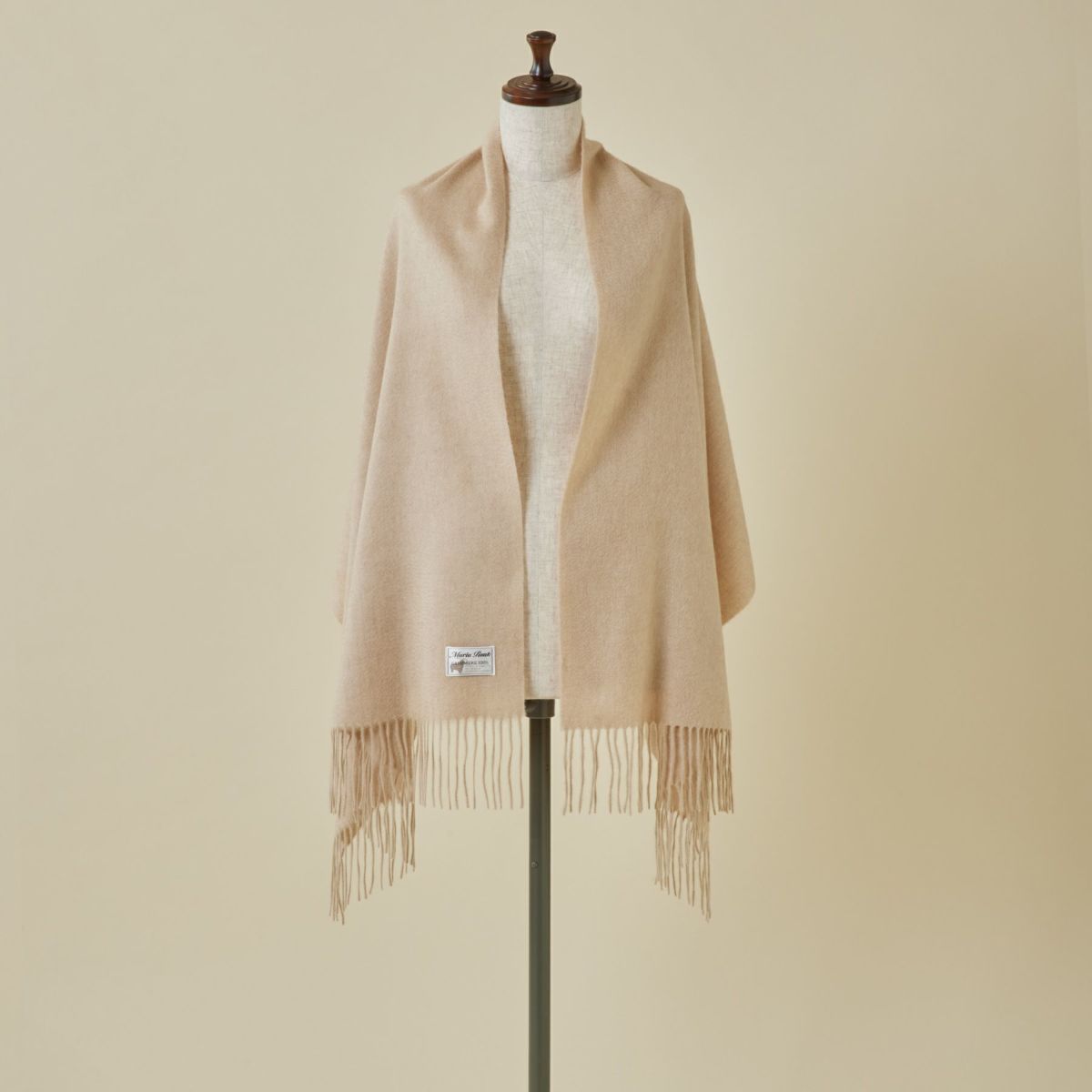 【無染色】カシミヤ100%無地ストール