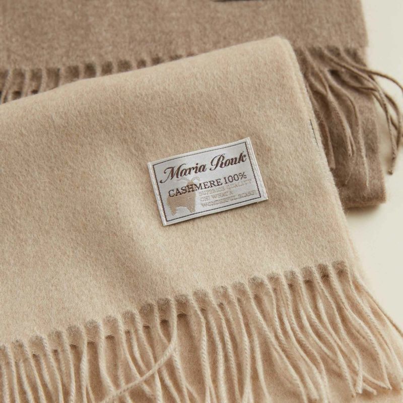 【無染色】カシミヤ100%無地ストール