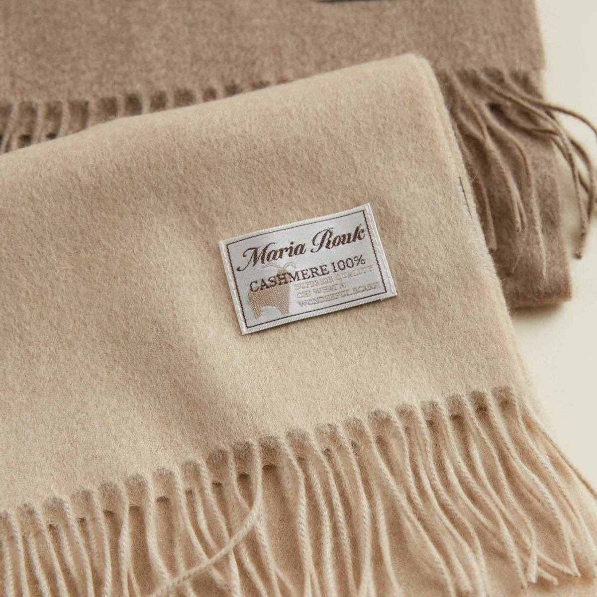 【無染色】カシミヤ100%無地ストール