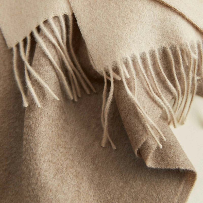 【無染色】カシミヤ100%無地ストール