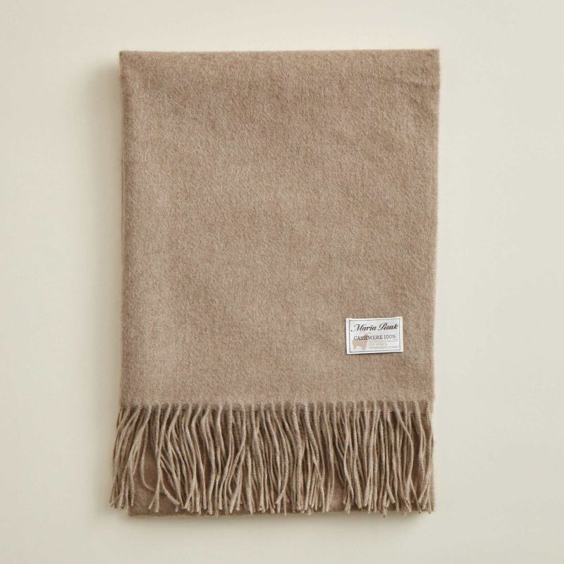 【無染色】カシミヤ100%無地ストール