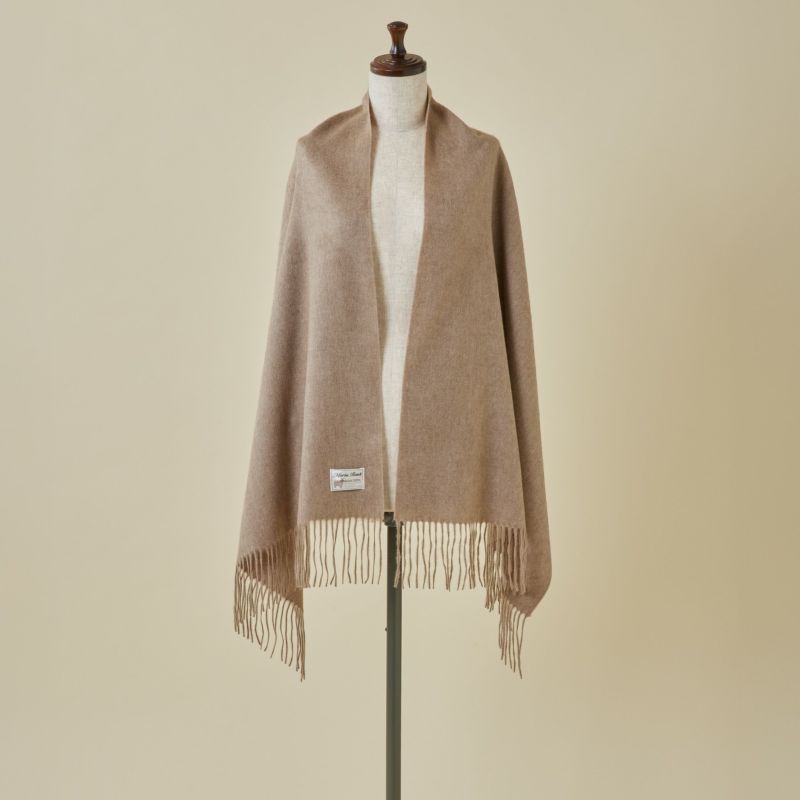【無染色】カシミヤ100%無地ストール