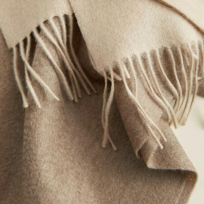 【無染色】カシミヤ100%無地ストール