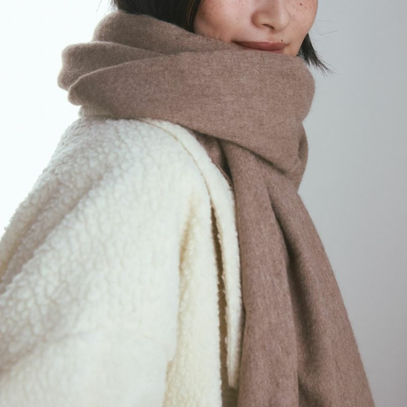 【無染色】カシミヤ100%無地ストール