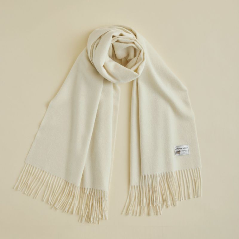 【無染色】カシミヤ100%大判無地ストール