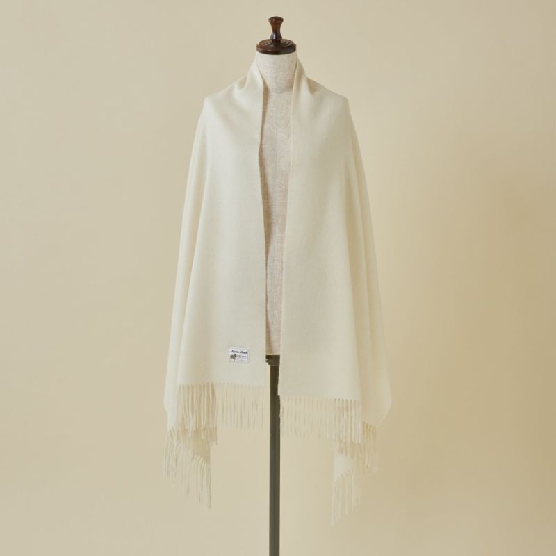 【無染色】カシミヤ100%大判無地ストール