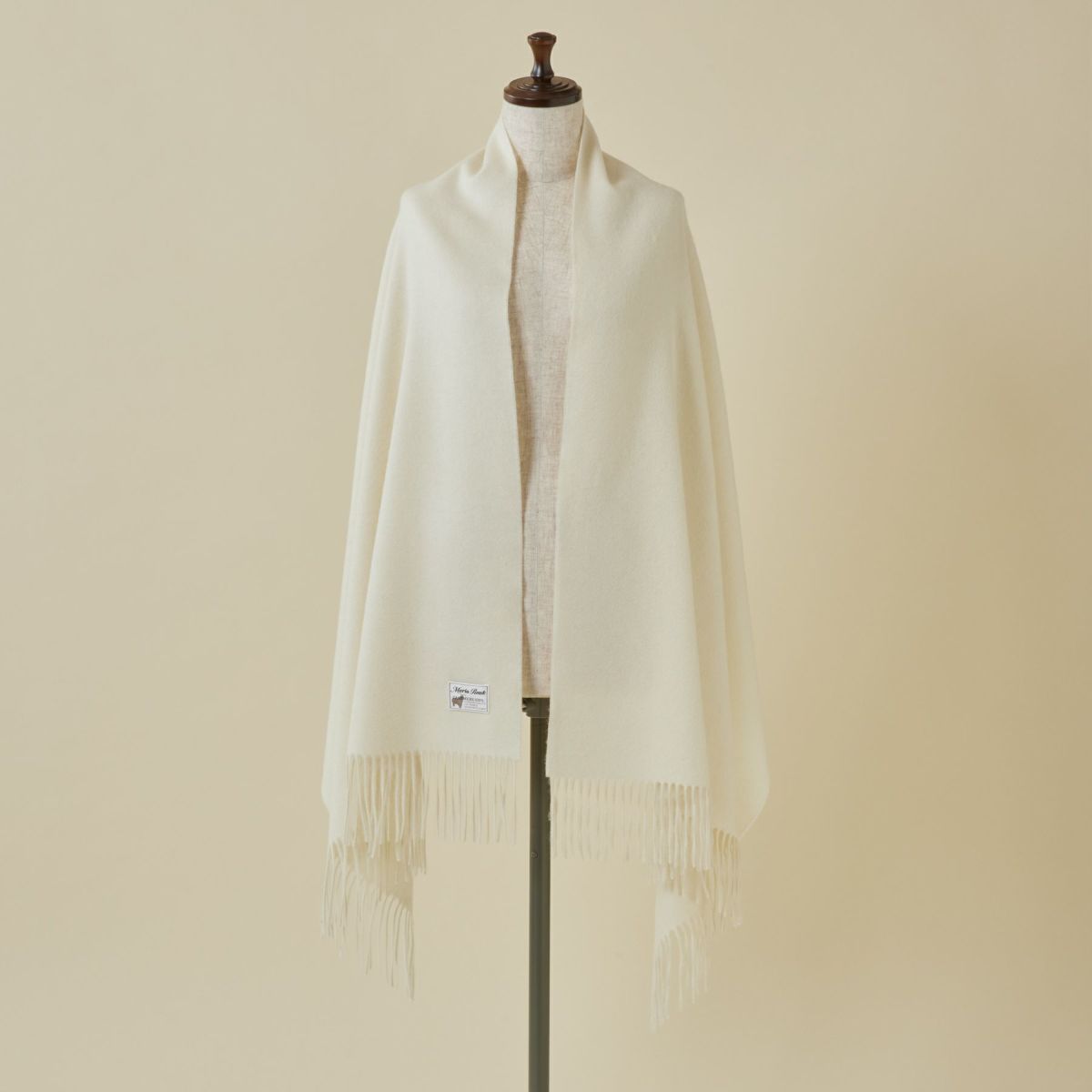 【無染色】カシミヤ100%大判無地ストール