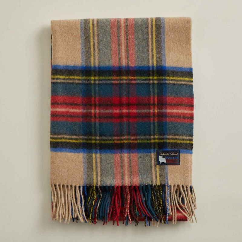 イングランドチェックウールストール