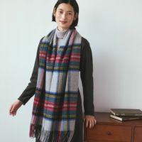 ウール100%大判イングランドチェックストール