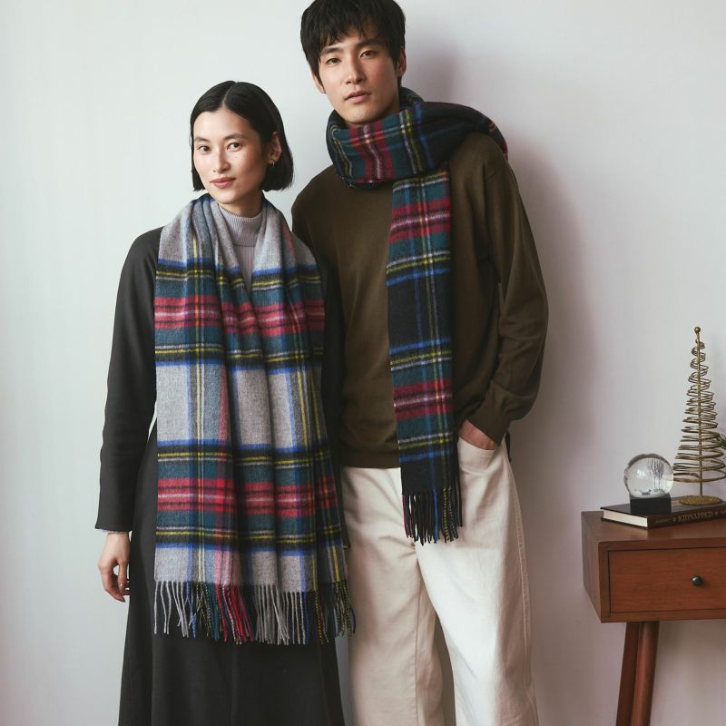 ウール100%大判イングランドチェックストール