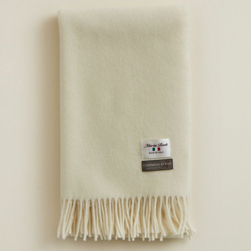 イタリア製カシミヤブレンド無地 ストール＜オフホワイト＞ | Maria