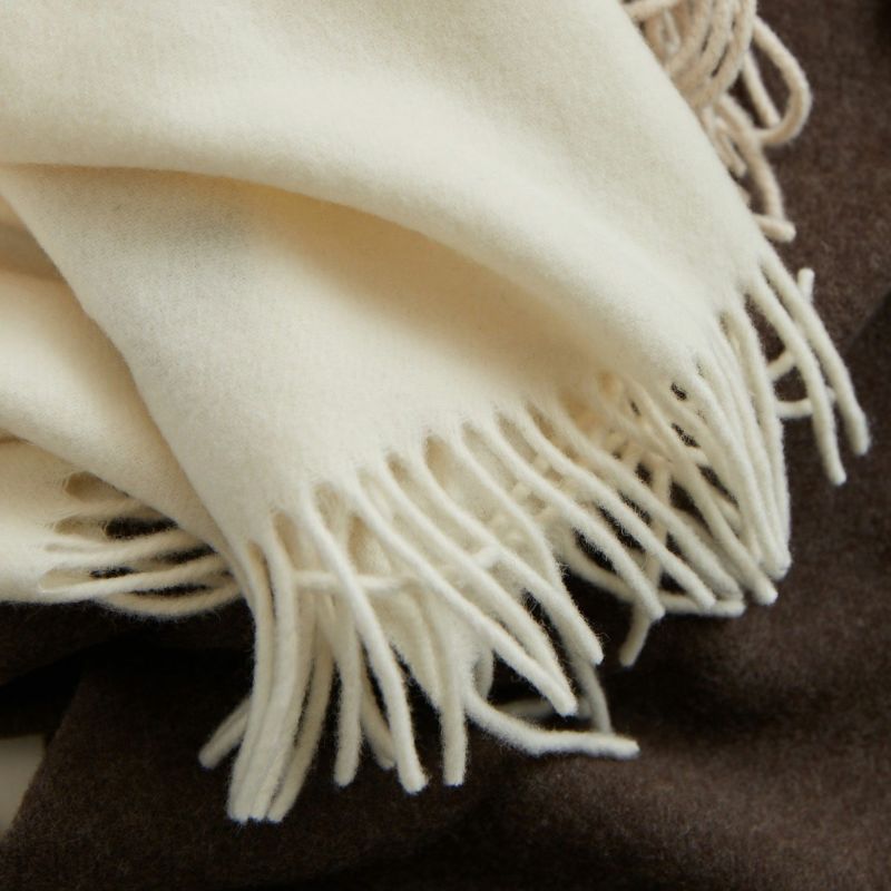 イタリア製カシミヤブレンド無地 ストール＜オフホワイト＞ | Maria