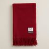 イタリア製カシミヤブレンド無地 ストール＜レッド＞