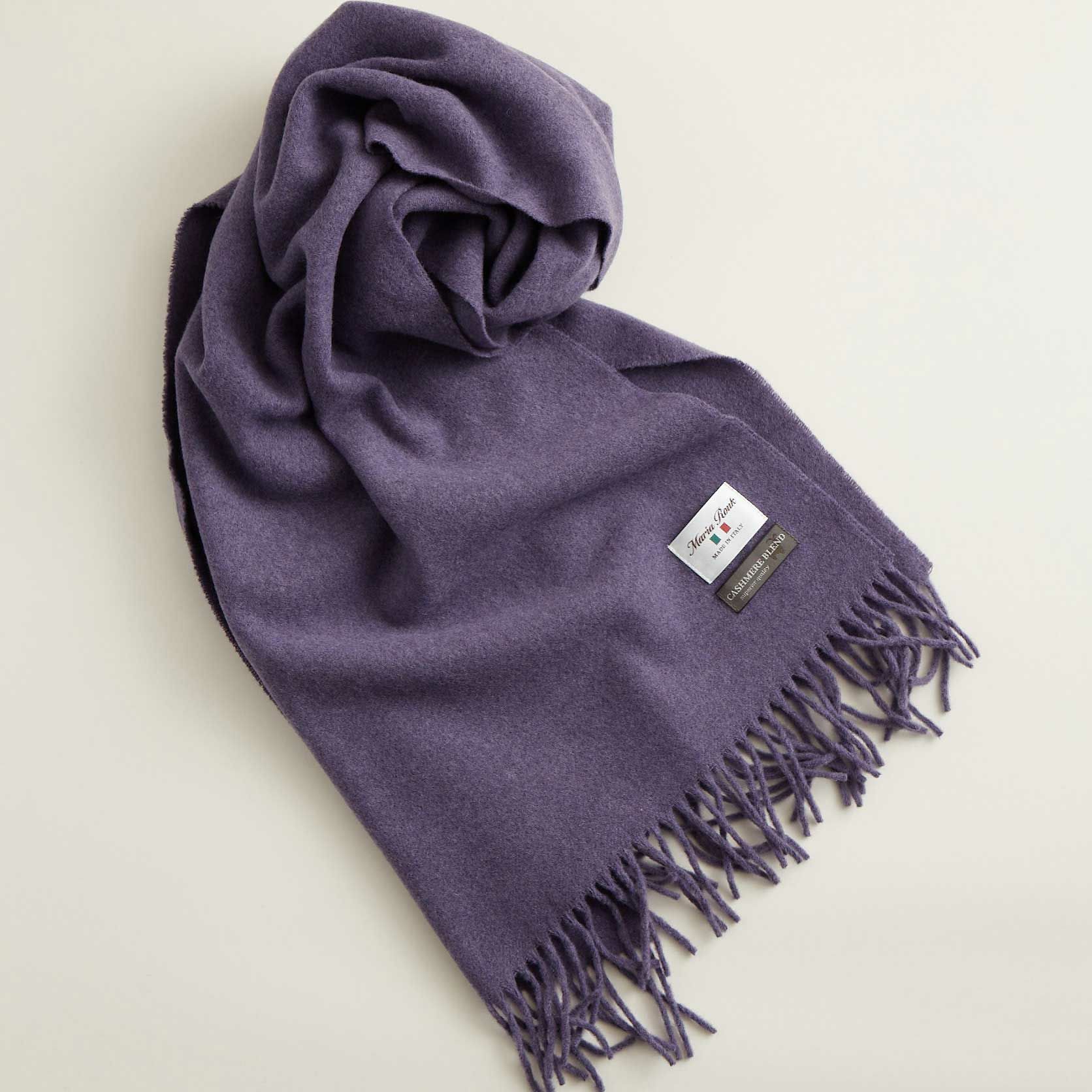 イタリア製カシミヤブレンド無地 ストール＜パープル＞ | Maria Rouk