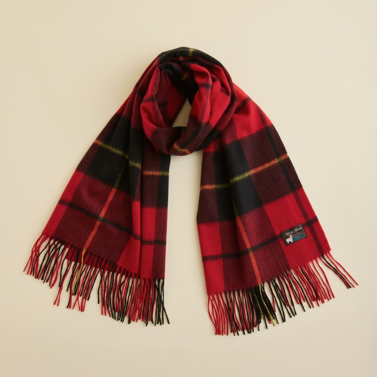 カシミヤ100%大判チェックストール＜タータン＞