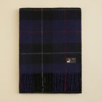 カシミヤ100%大判チェックストール<パープル>