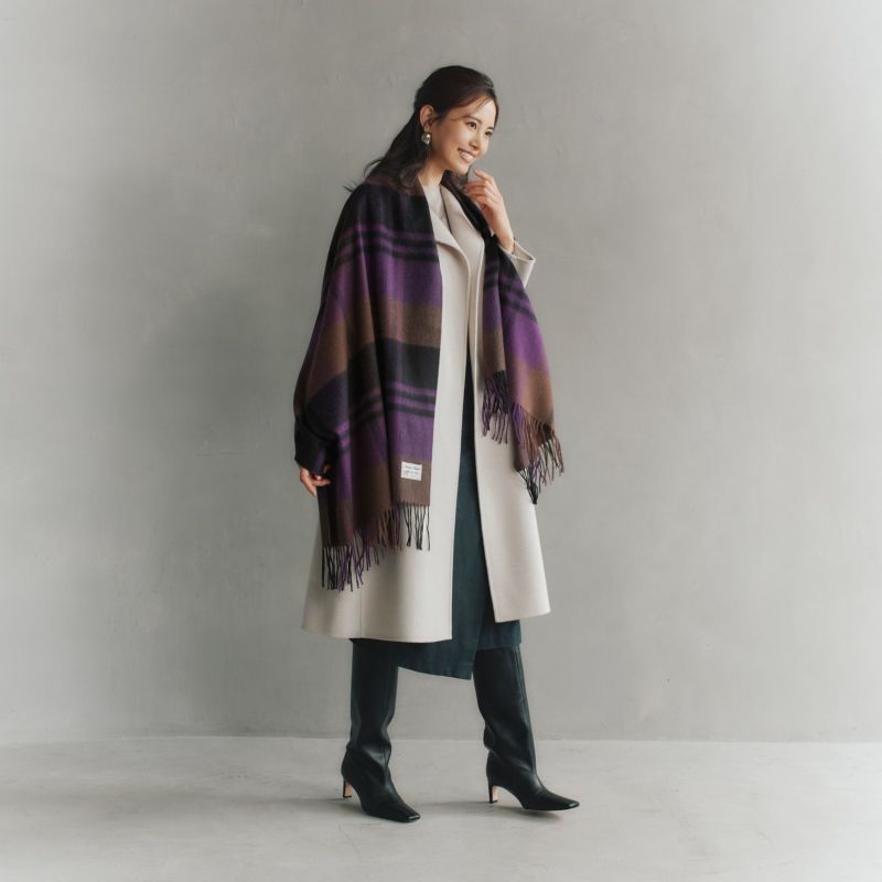 未使用　マーガレットハウエル⭐︎コットンカシミヤ大判チェックストール カシミヤ大判チェックストール | Whim Gazette(ウィム ガゼット