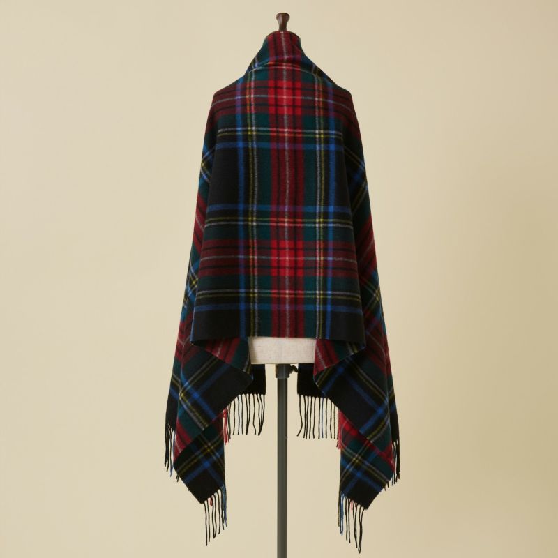 カシミヤ100%大判チェックストール