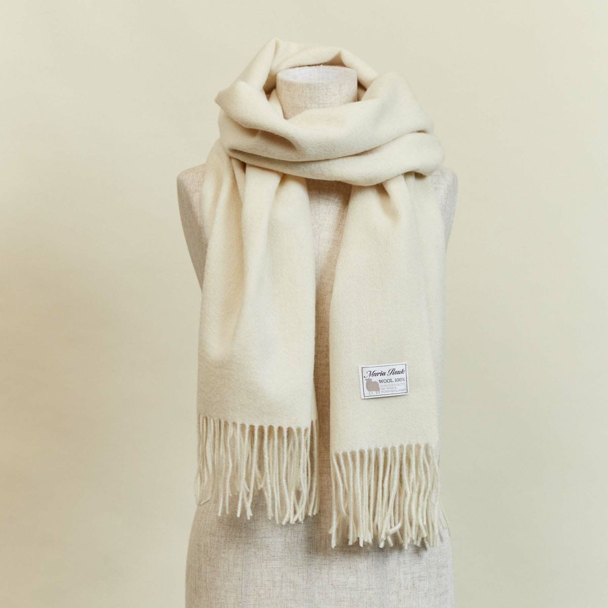  ウール100%大判無地ストール