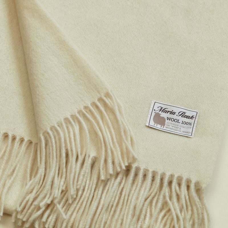  ウール100%大判無地ストール