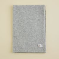 カシミヤブレンドニット大判ストール＜杢グレー＞