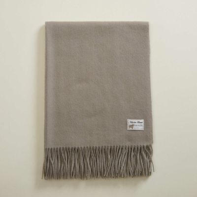 新品未使用タグ付き★ミクシック　カシミヤ　フリンジストール　ブルー　レザー miniministore ストール 大判 マフラー カシミヤタッチ