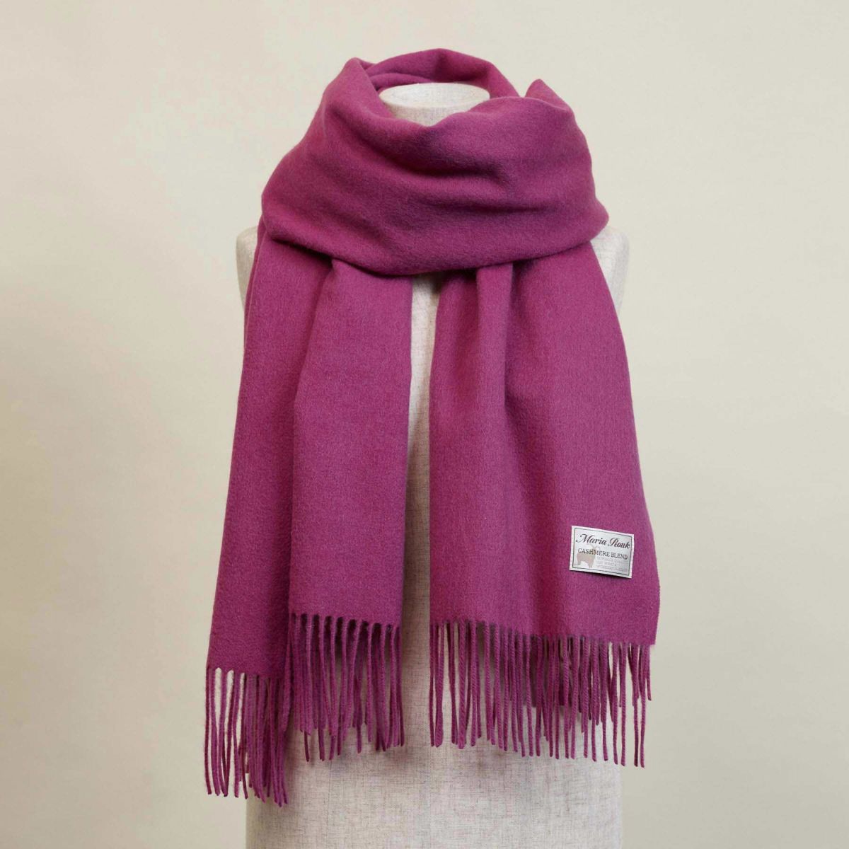 カシミヤブレンド大判無地ストール