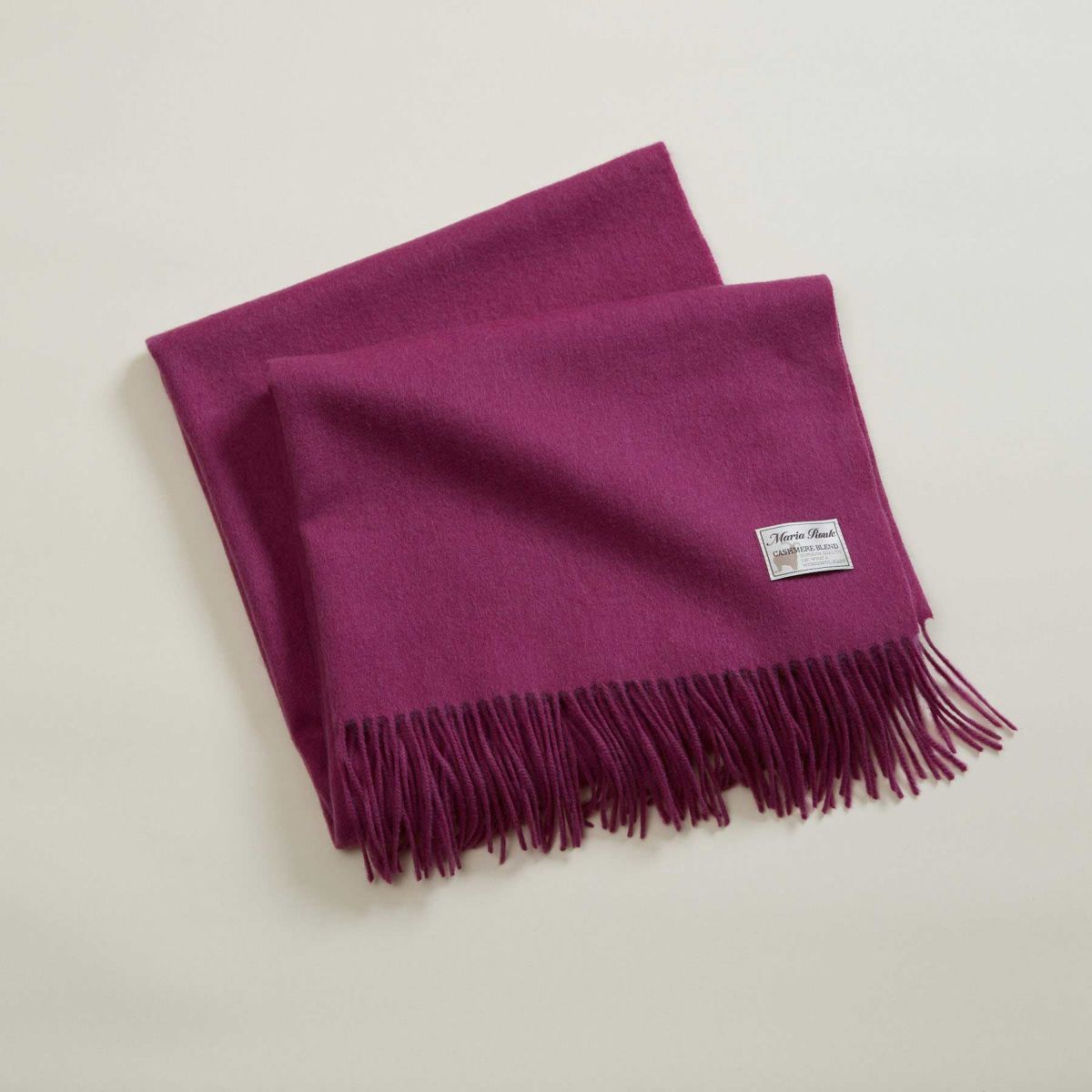 カシミヤブレンド大判無地ストール