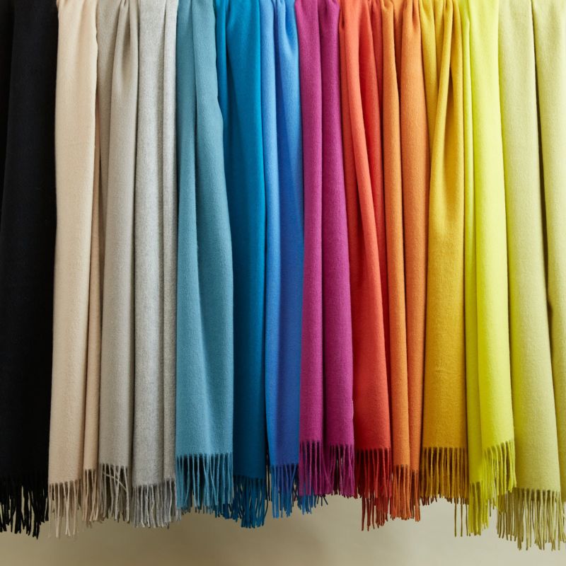 カシミヤブレンド大判無地ストール