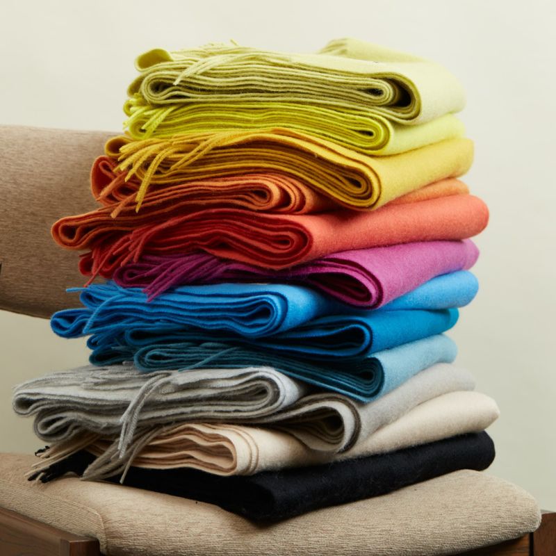 カシミヤブレンド大判無地ストール