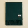 イタリア製再生カシミヤ100％大判無地ストール＜グリーン＞