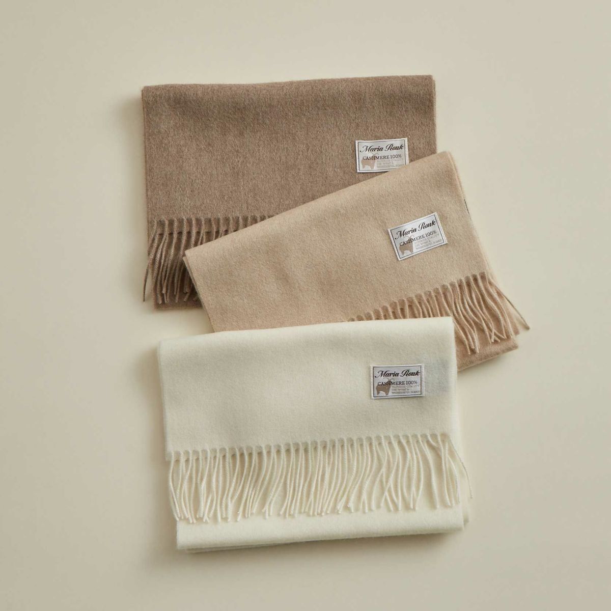 無染色】カシミヤ100%無地マフラー