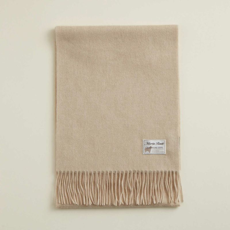 【無染色】カシミヤ100%無地マフラー